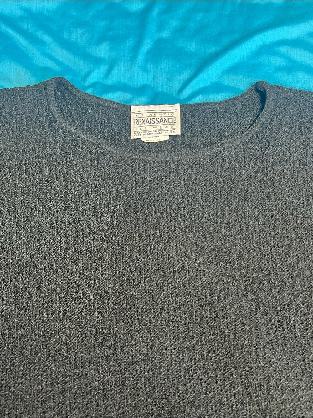 Vintage Renaissance Black Bouclé Indie Sleaze Cap Sleeve Sweater Vest USA - Picture 10 of 15
